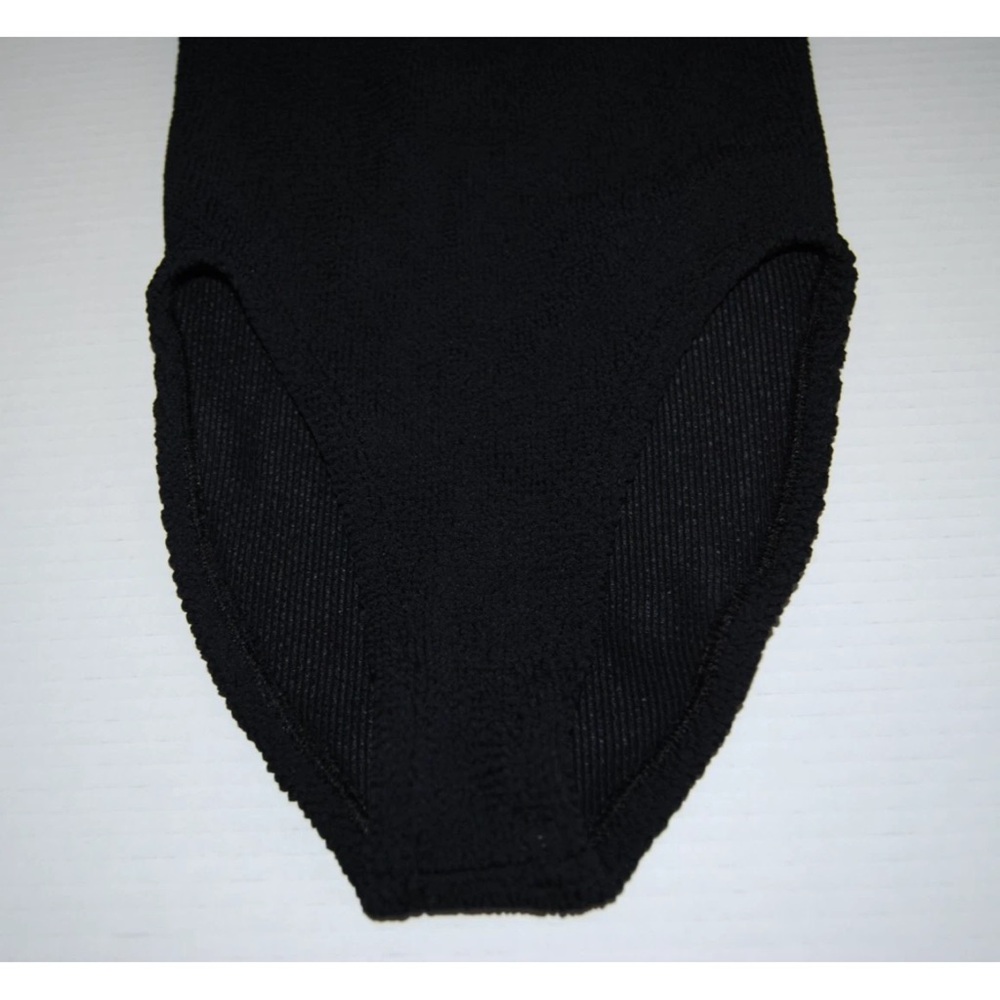 NWOT HUNZA G DOMINO RING HARDWARE ONE-PIECE SWIMSUIT BLACK WOMEN'S ONE SIZE - Picture 9 of 14